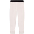 Boys Beige Logo Joggers, 1, hi-res