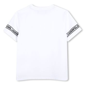 Boys Mini Me White Logo T-Shirt