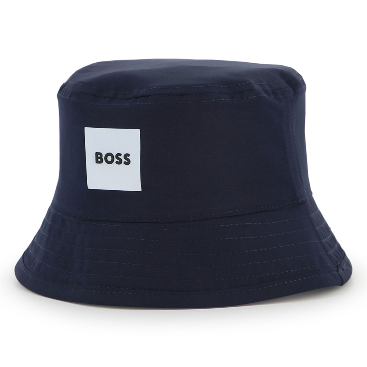 Baby Boys Blue & Navy Blue Logo Reversible Hat, 1, hi-res