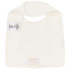 Baby Girls Ivory Logo Bib, 1, hi-res