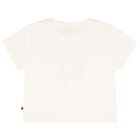 Girls Ivory & Black Logo T-Shirt, 1, hi-res