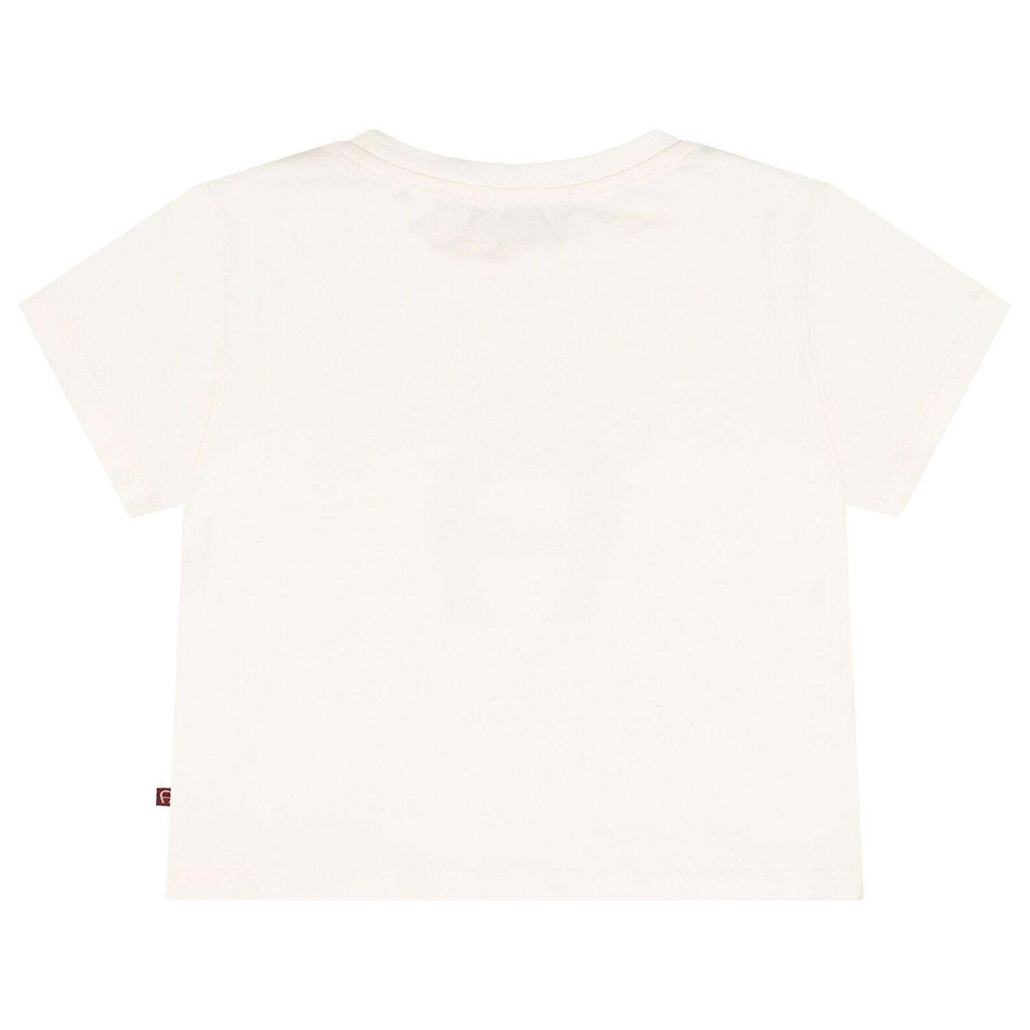 Girls Ivory & Black Logo T-Shirt, 1, hi-res