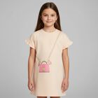Girls Pink Logo Bag Dress, 2, hi-res