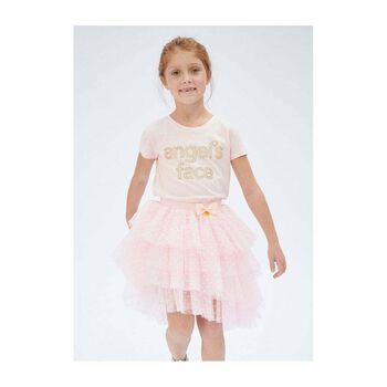 Girls Pink Tulle Skirt