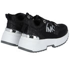 Black & Silver Logo Trainers, 1, hi-res