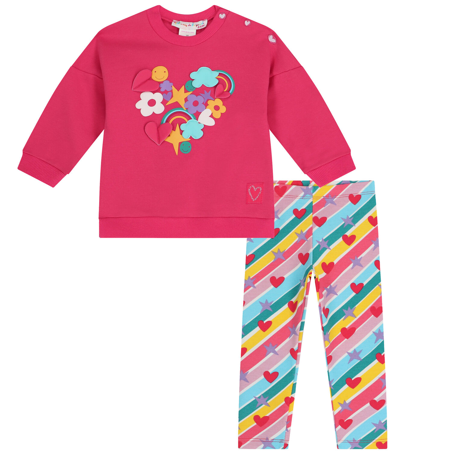 Girls Pink Leggings Set, 1, hi-res