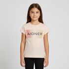 Girls Pink Logo T-Shirt, 2, hi-res