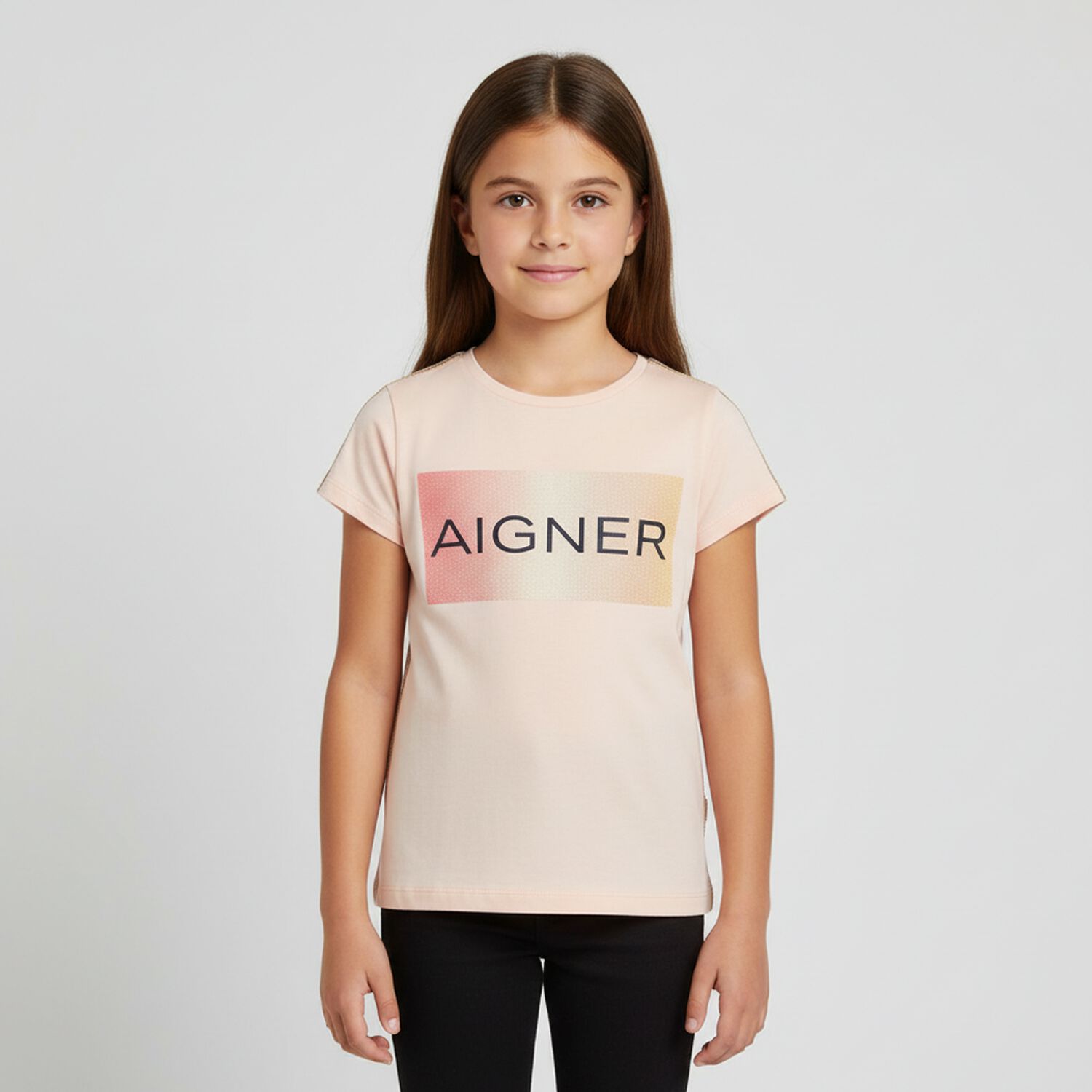 Girls Pink Logo T-Shirt, 2, hi-res image number null