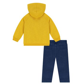 Younger Boys Yellow & Blue Denim Trouser Set