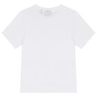 Boys White Logo T-Shirt, 6, hi-res