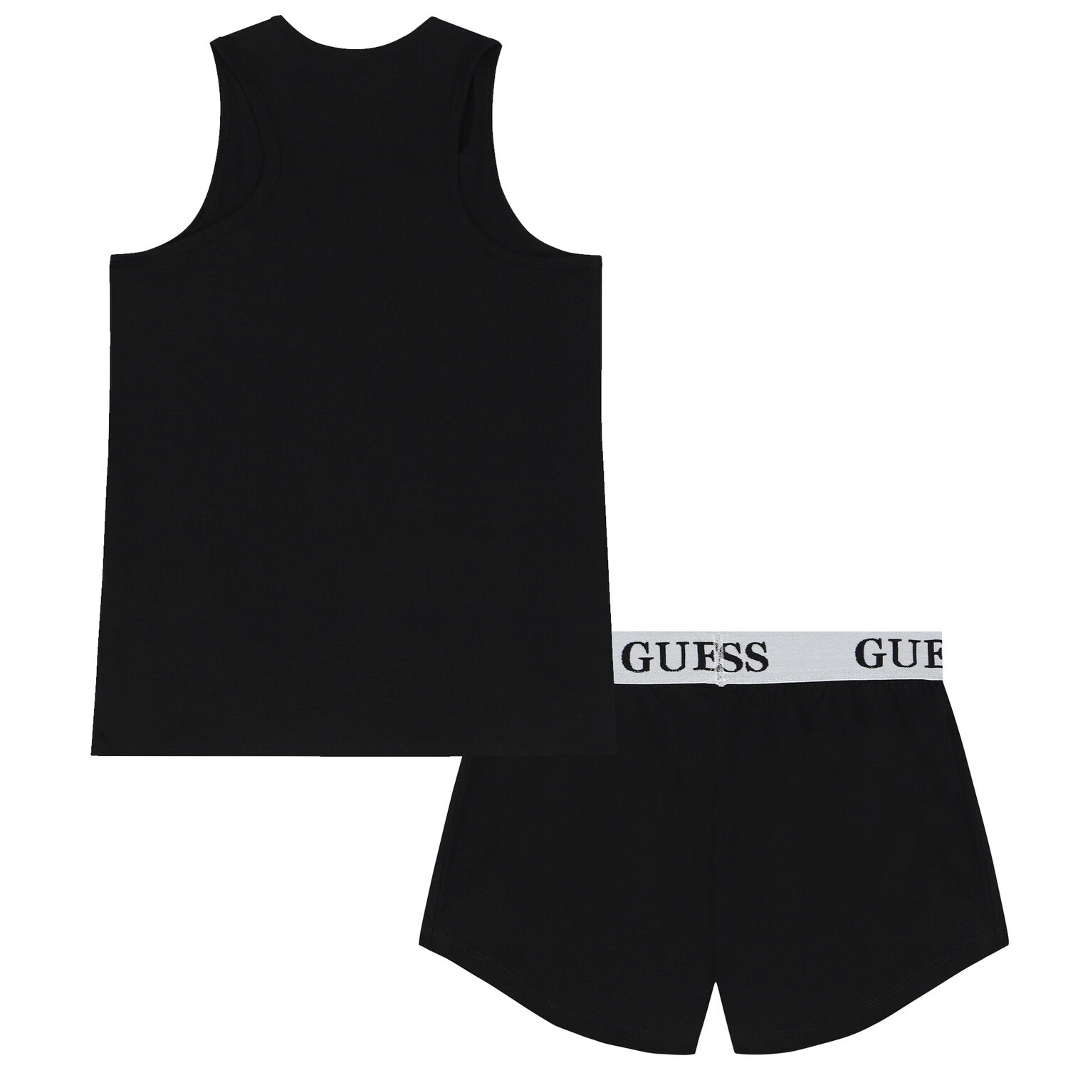 Girls Black Logo Pyjamas Set, 3, hi-res image number null