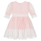 Girls Pink Chiffon Dress, 2, hi-res