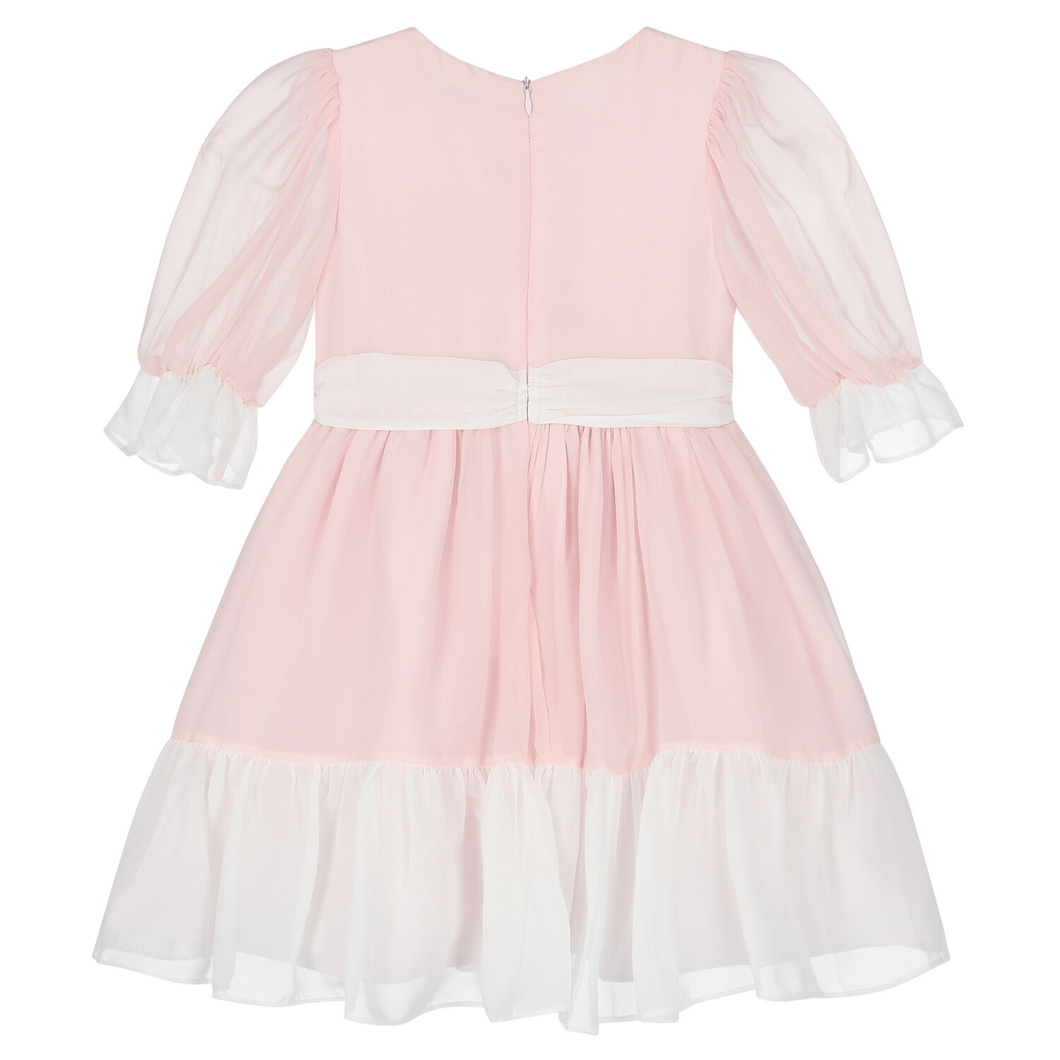 Girls Pink Chiffon Dress, 2, hi-res image number null
