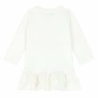 Baby Girls Ivory Logo Dress, 2, hi-res