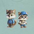 Younger Boys Green Raccoon Long Sleeve Top, 1, hi-res