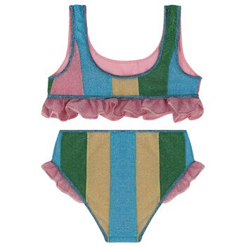 Girls Rainbow Stripe Lumiere Bikini