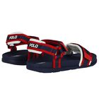 Boys Navy Blue & Red Sandals, 1, hi-res