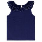 Girls White Cotton Top, 1, hi-res