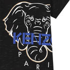 Boys Black Elephant Logo T-Shirt, 1, hi-res