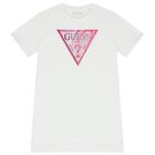 Girls White Logo T-Shirt, 1, hi-res