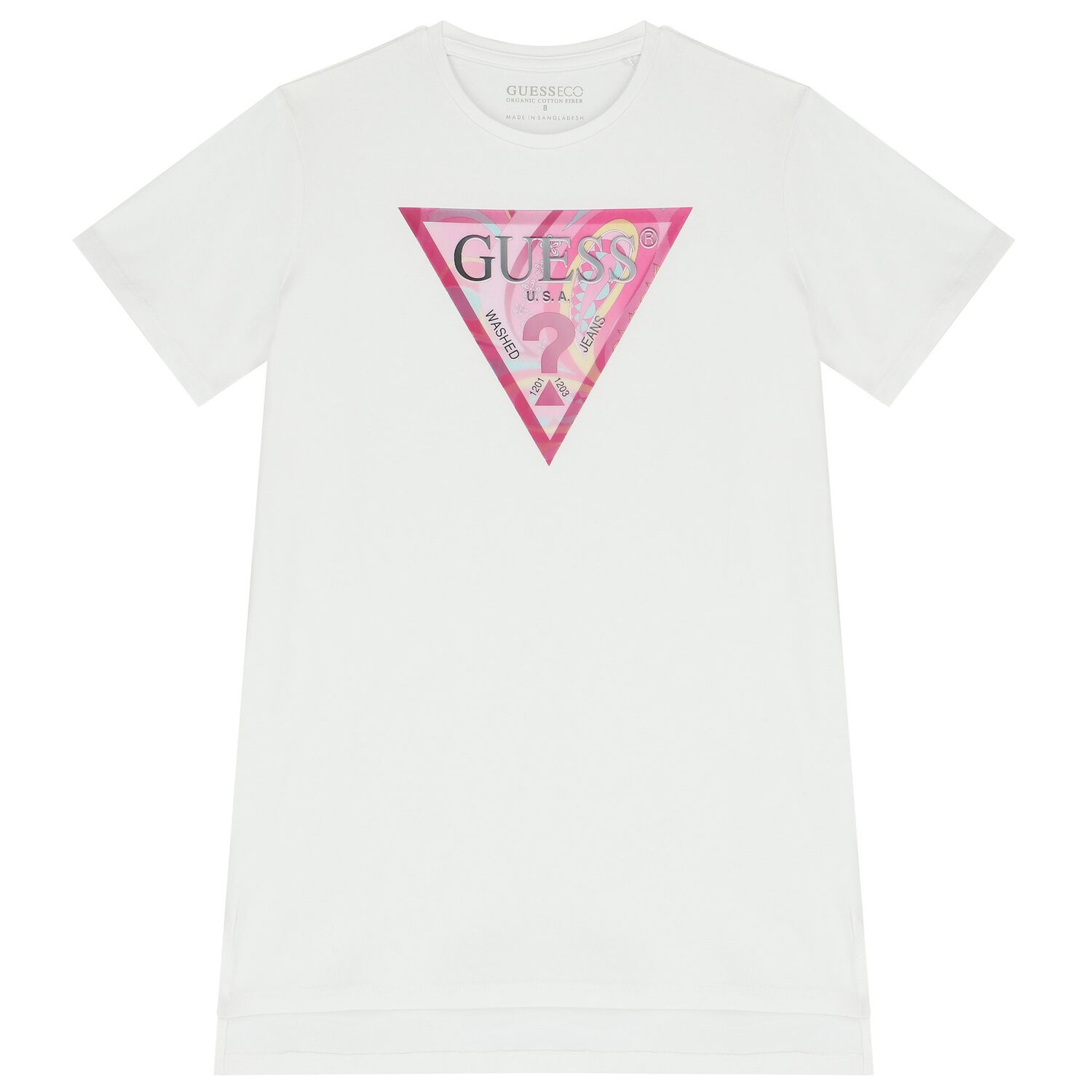 Girls White Logo T-Shirt, 1, hi-res