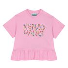 Younger Girls Pink & Ivory Logo Leggings Set, 1, hi-res