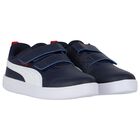 Boys Navy Blue Courtflex Trainers, 4, hi-res