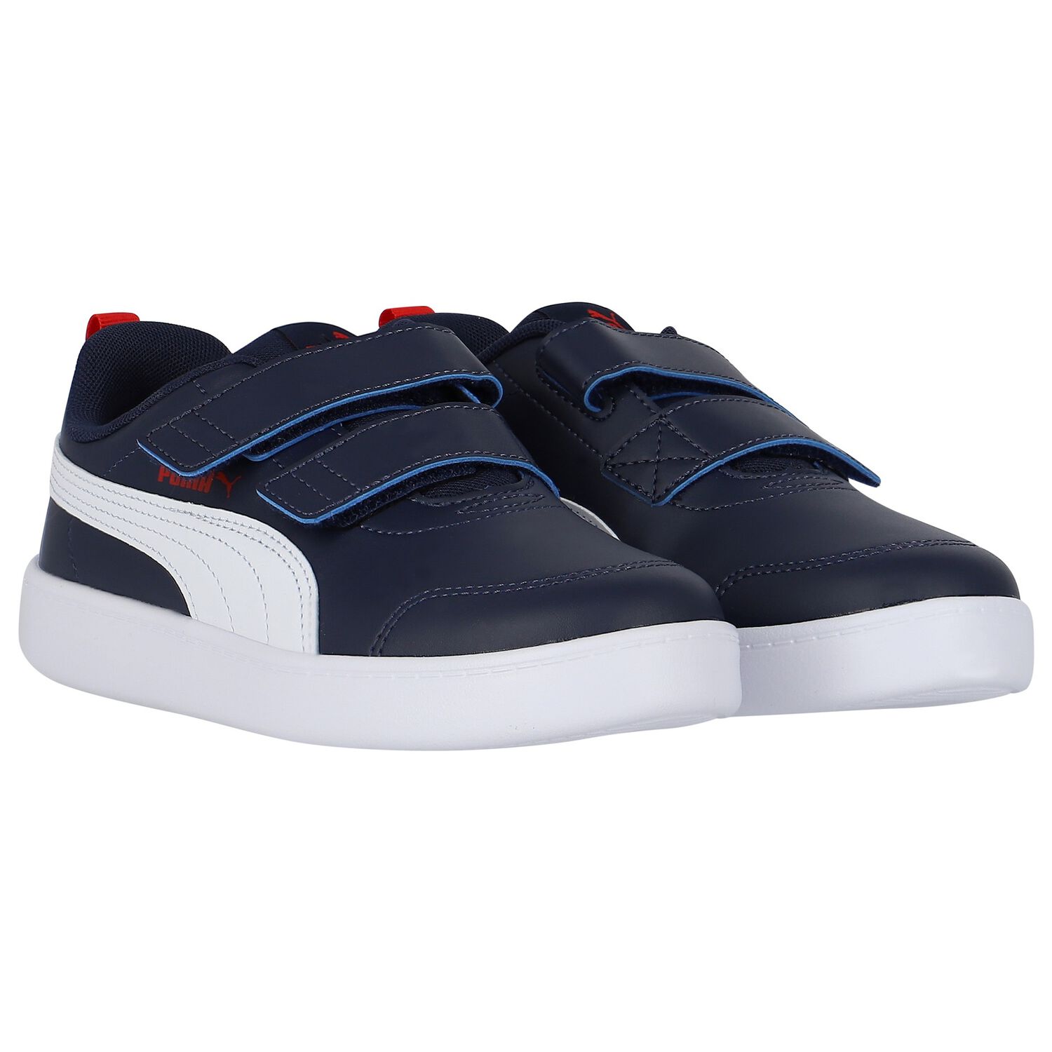 Boys Navy Blue Courtflex Trainers, 4, hi-res image number null