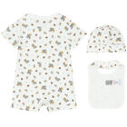 White Polo Bear Romper Gift Set, 1, hi-res