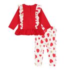 Baby Girls Red Heart Leggings Set, 1, hi-res