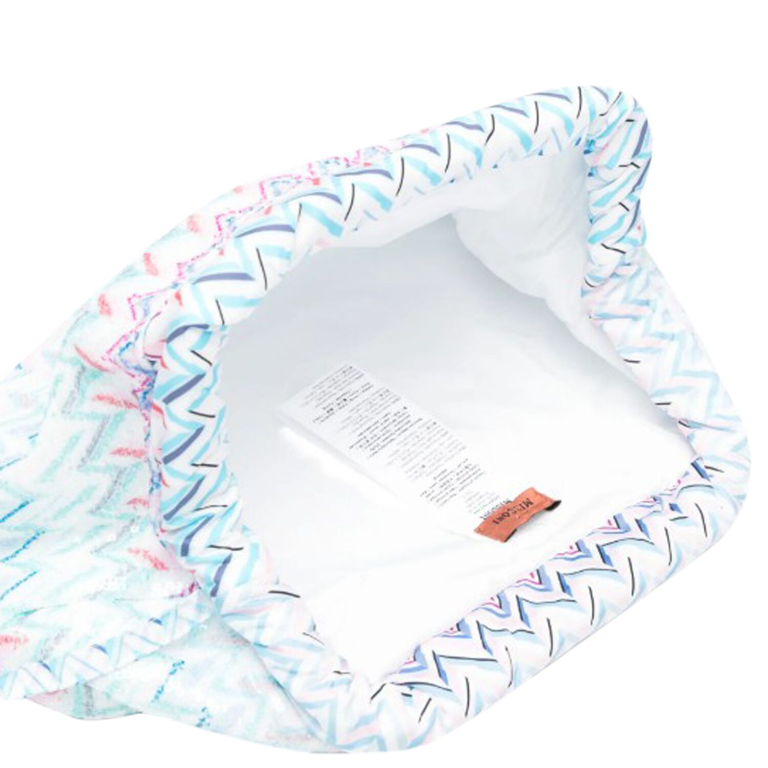 Girls Blue & White Embellished Logo Zig Zag Bag, 2, hi-res