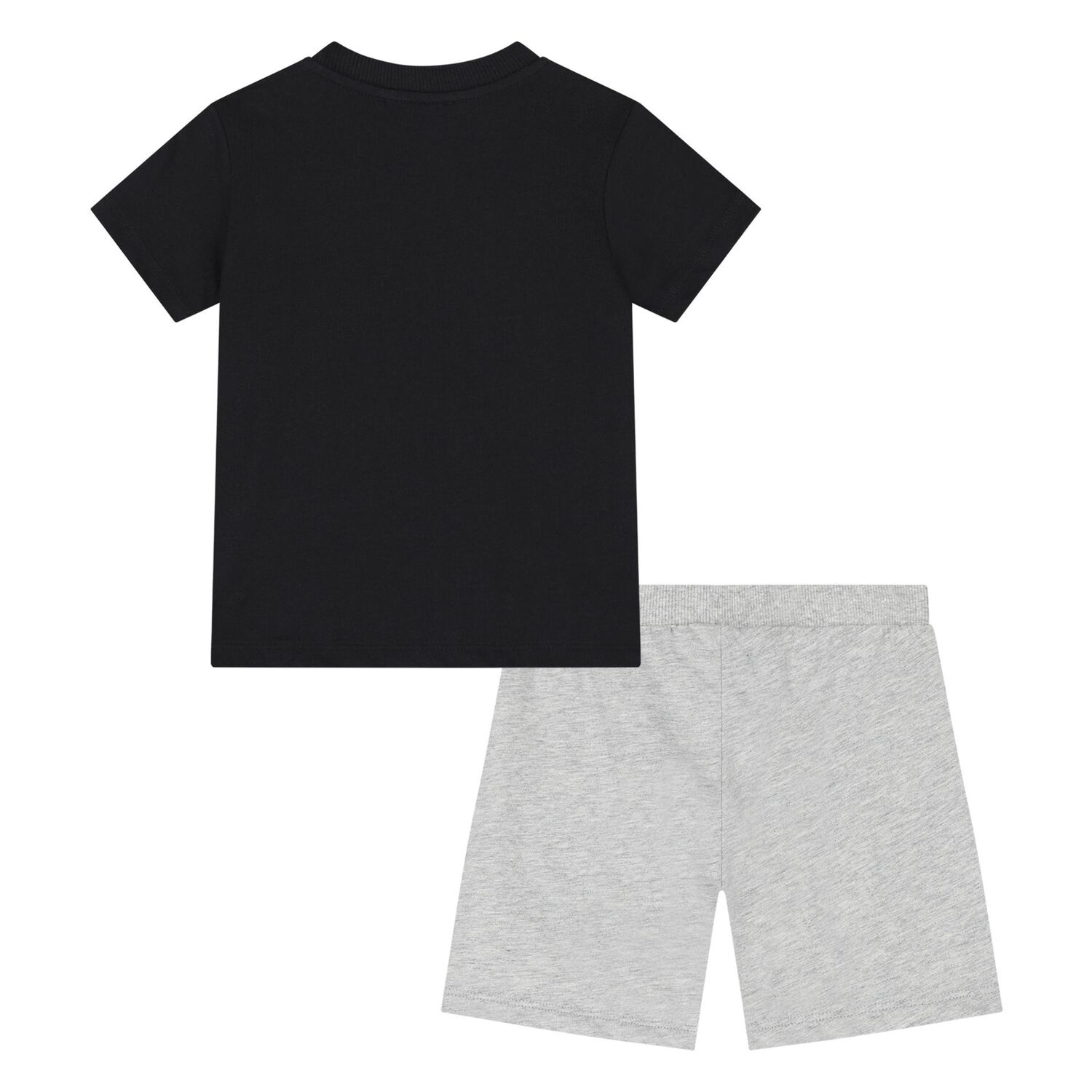Younger Black & Grey Teddy Bear Logo Shorts Set, 5, hi-res