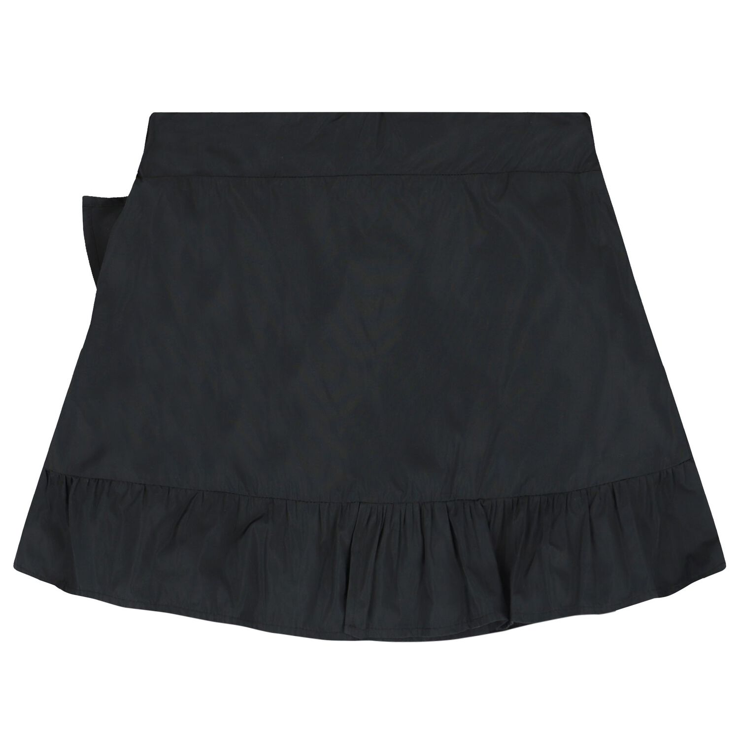 Girls Black Logo Ruffled Skirt, 3, hi-res