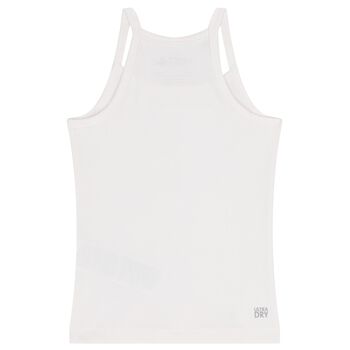 Girls White Logo Sleeveless Top
