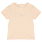 Younger Girls Pink Logo T-Shirt, 2, hi-res