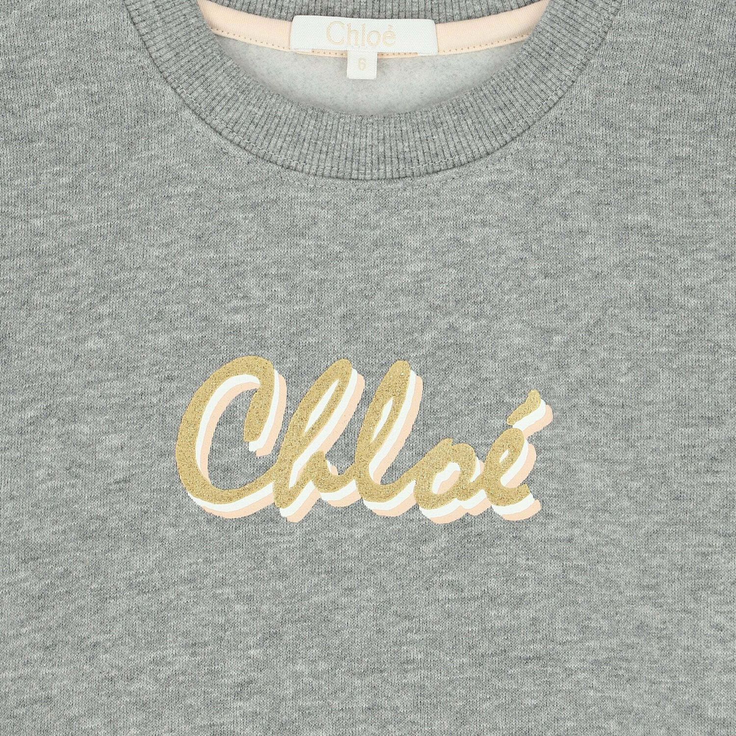 Girls Grey Logo Sweatshirt, 1, hi-res image number null