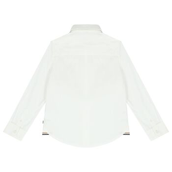 Boys White Logo Shirt