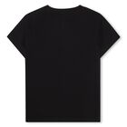 Girls Black Logo T-Shirt, 1, hi-res