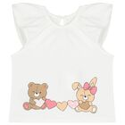 Baby Girls Pink & White Bear Shorts Set ( 2-Pack ), 1, hi-res