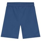 Boys White & Blue Palm Tree Shorts Set, 3, hi-res