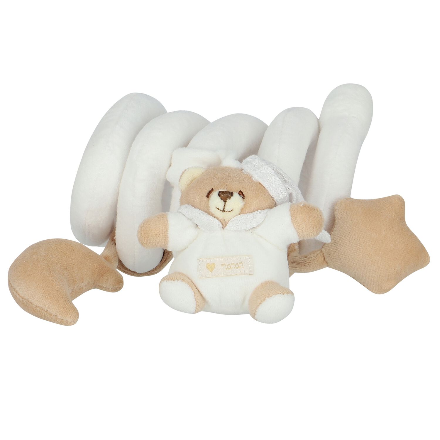 White Teddy Bear, Star & Moon Baby Toy, 1, hi-res image number null