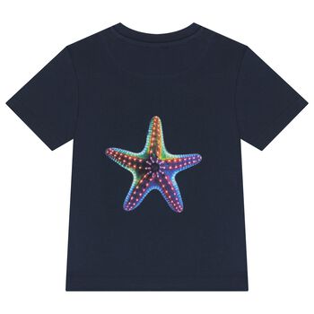 Boys Navy Blue Star Fish T-Shirt