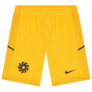 Nike Kids Boys Yellow Haaland Logo Shorts, 2 Boys Yellow Haaland Logo Shorts