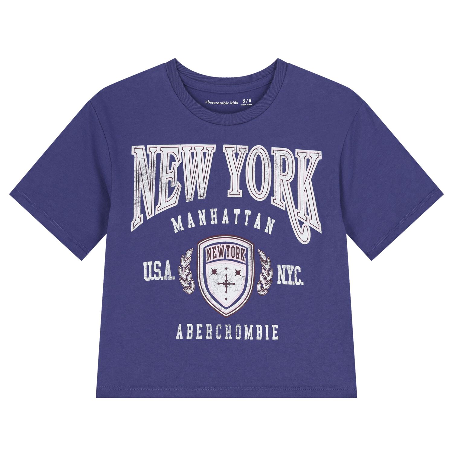 Girls Purple Logo T-Shirt, 2, hi-res