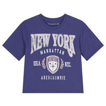 Girls Purple Logo T-Shirt