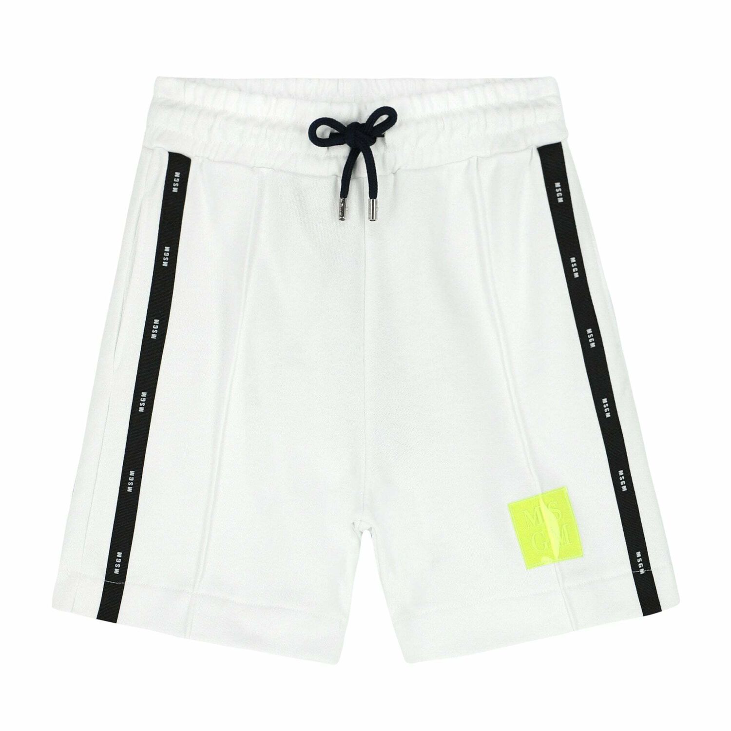 Boys White Logo Shorts, 1, hi-res