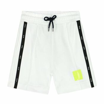 Boys White Logo Shorts