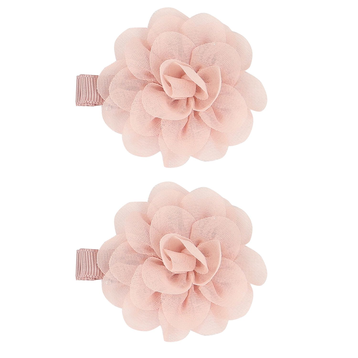 Girls Pink Flower Hairclips ( 2-Pack ), 1, hi-res