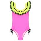 Girls Pink & Yellow Swimsuit, 1, hi-res