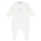 White Logo Babygrow, 1, hi-res